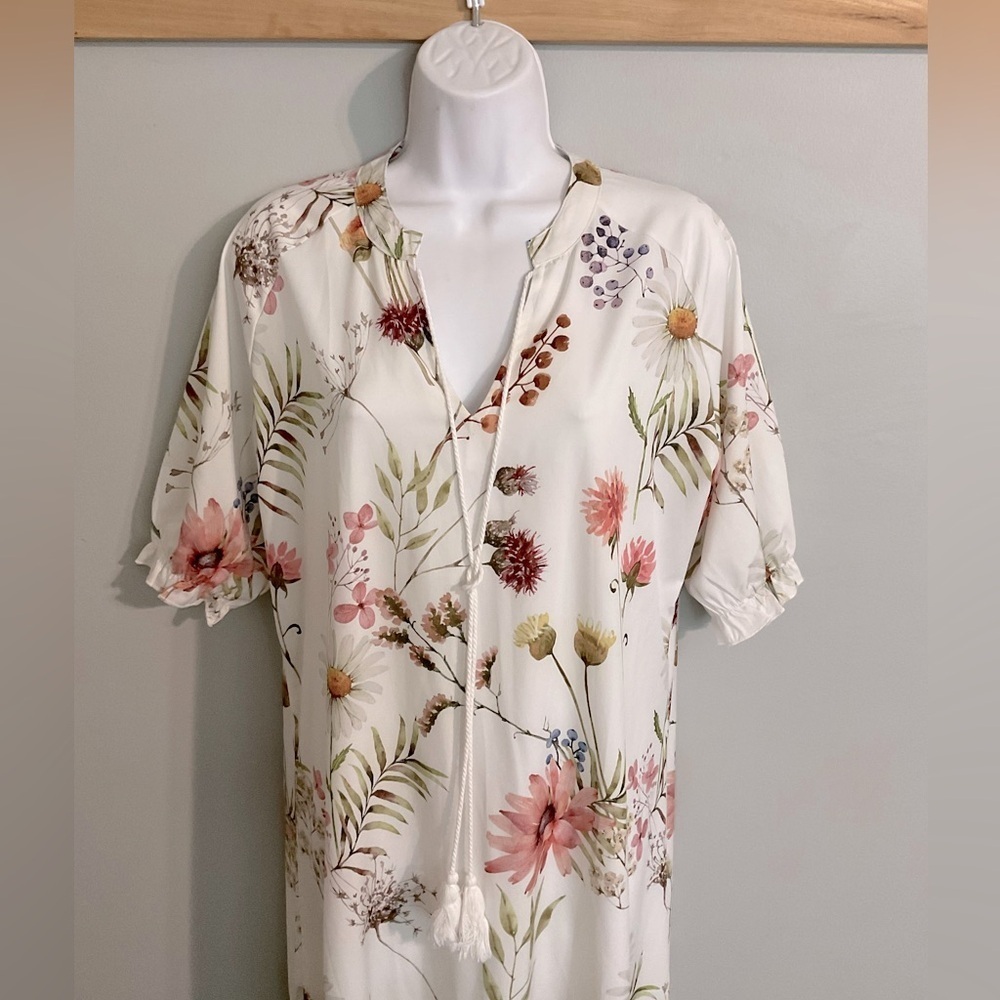 Unbranded “Cottagecore” floral maxi dress. Size large - Picture 4 of 8